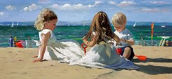 Joyful Days by the Sea by Sherree Valentine Daines - Canvas on Board sized 30x14 inches. Available from Whitewall Galleries